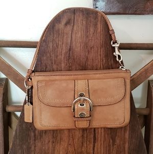 Tan Coach Wristlet